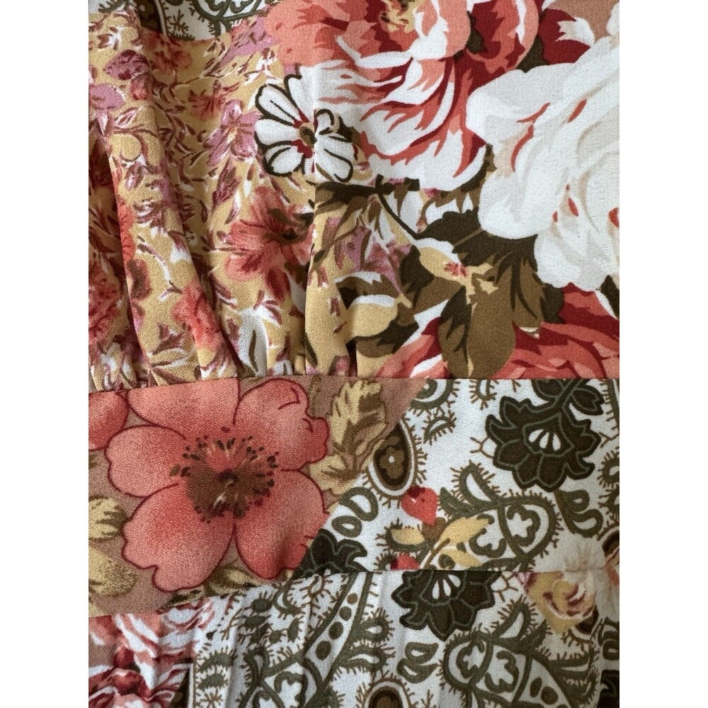 Jessica Simpson Floral Patchwork Pleated Maxi Dress – Size XL - Picture 12 of 12